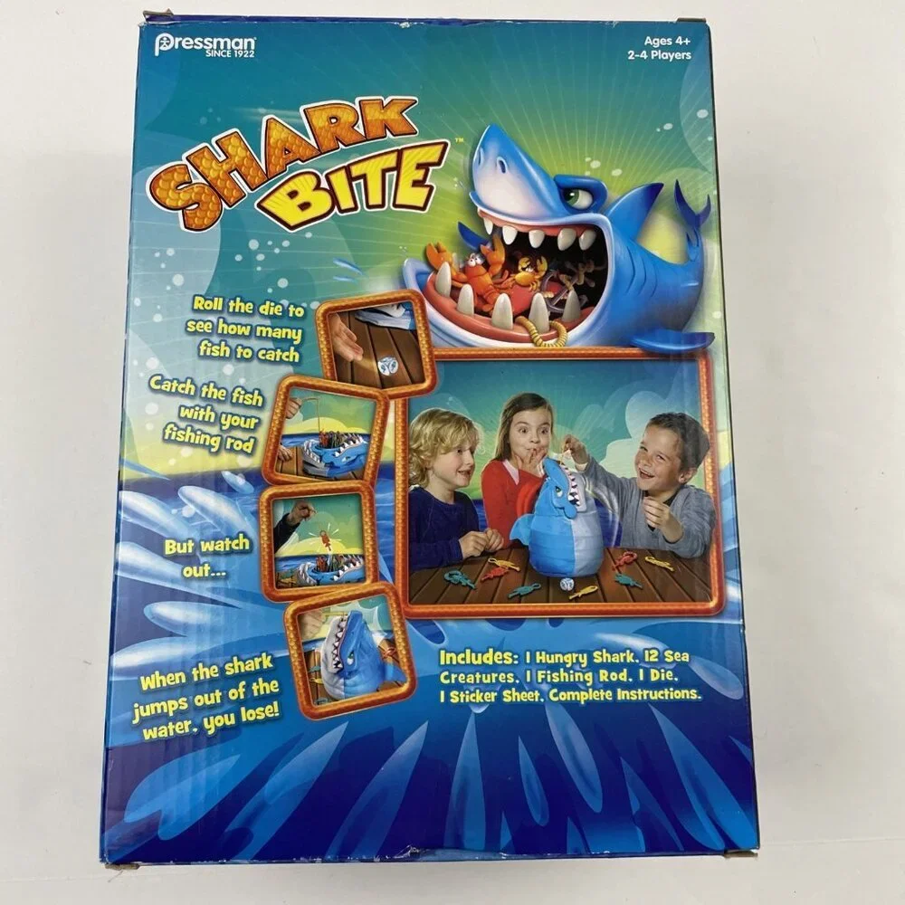 Pressman Toys Shark Bite Game 2-4 Players Age 4 & Up Brand New Factory